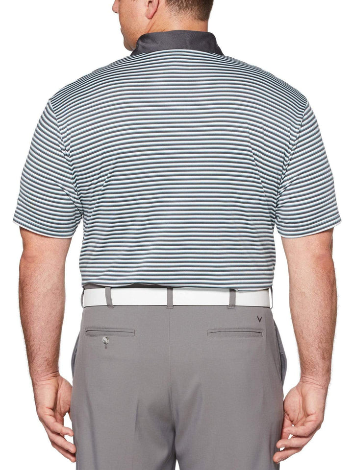 Big & Tall Refined 3-Color Stripe Polo-Polos-Callaway Apparel