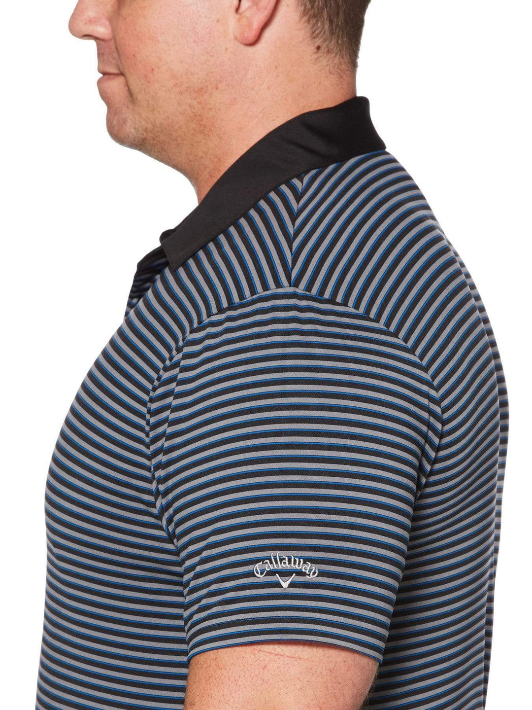 Big & Tall Refined 3-Color Stripe Polo-Polos-Callaway Apparel