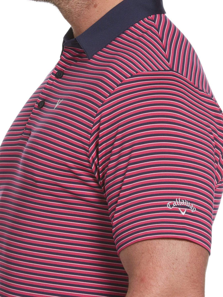 Big & Tall Refined 3-Color Stripe Polo-Polos-Callaway Apparel