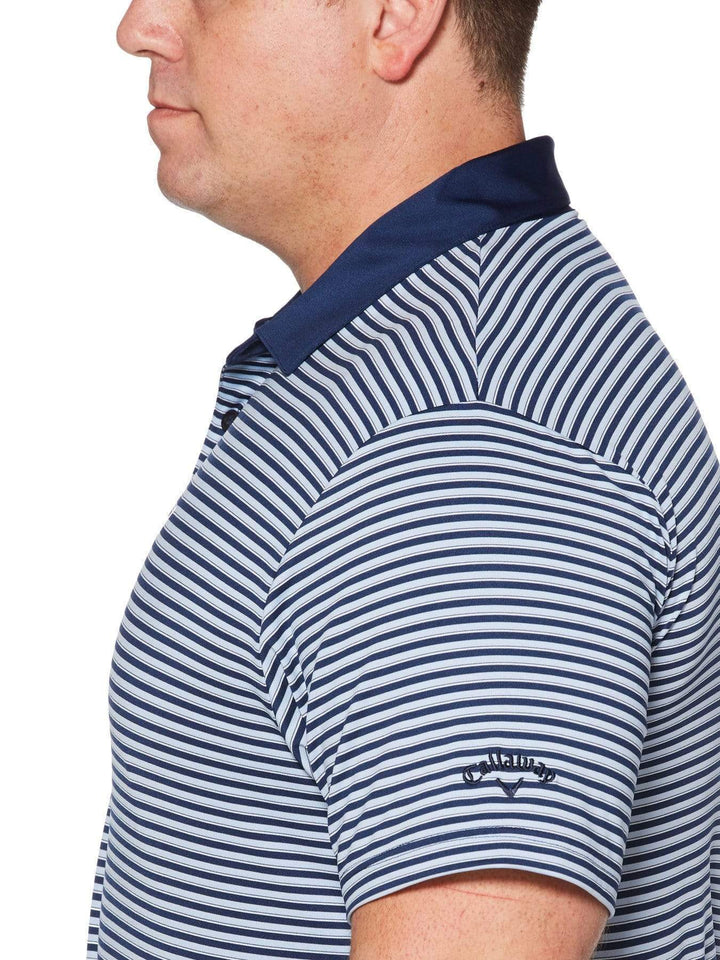 Big & Tall Refined 3-Color Stripe Polo-Polos-Callaway Apparel