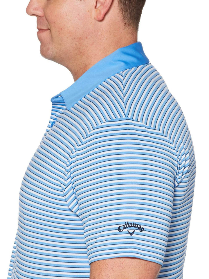 Big & Tall Refined 3-Color Stripe Polo-Polos-Callaway Apparel