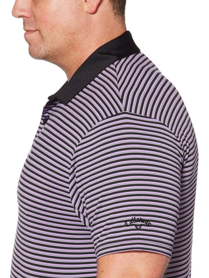 Big & Tall Refined 3-Color Stripe Polo Polos