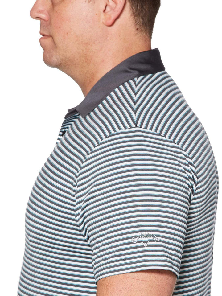 Big & Tall Refined 3-Color Stripe Polo-Polos-Callaway Apparel