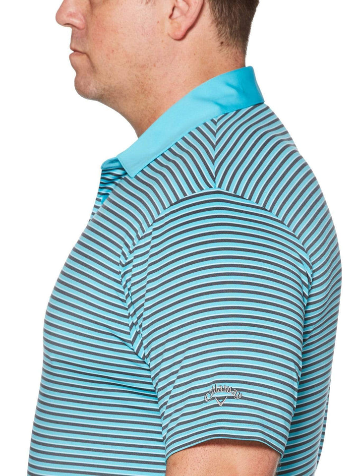 Big & Tall Refined 3-Color Stripe Polo-Polos-Callaway Apparel