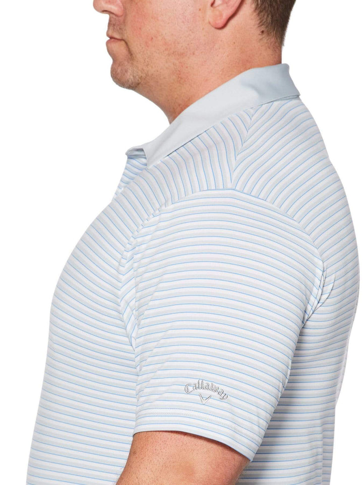 Big & Tall Refined 3-Color Stripe Polo-Polos-Callaway Apparel