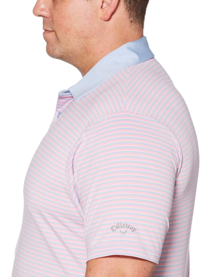 Big & Tall Refined 3-Color Stripe Polo Polos