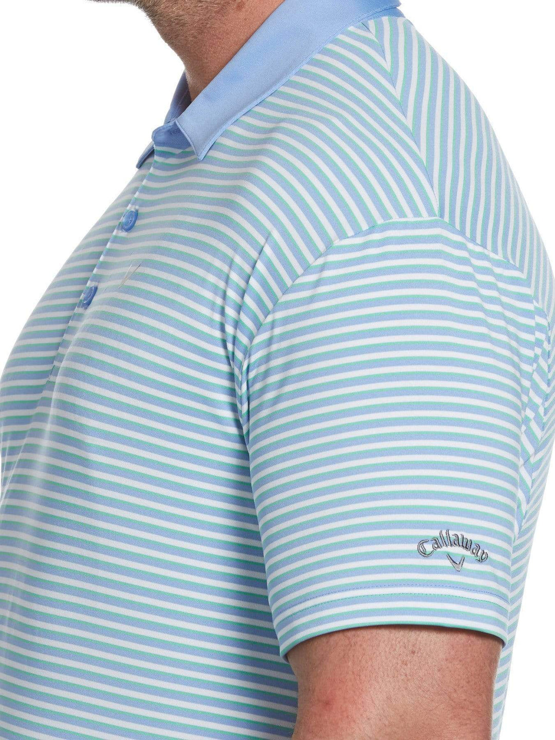 Big & Tall Refined 3-Color Stripe Polo-Polos-Callaway Apparel
