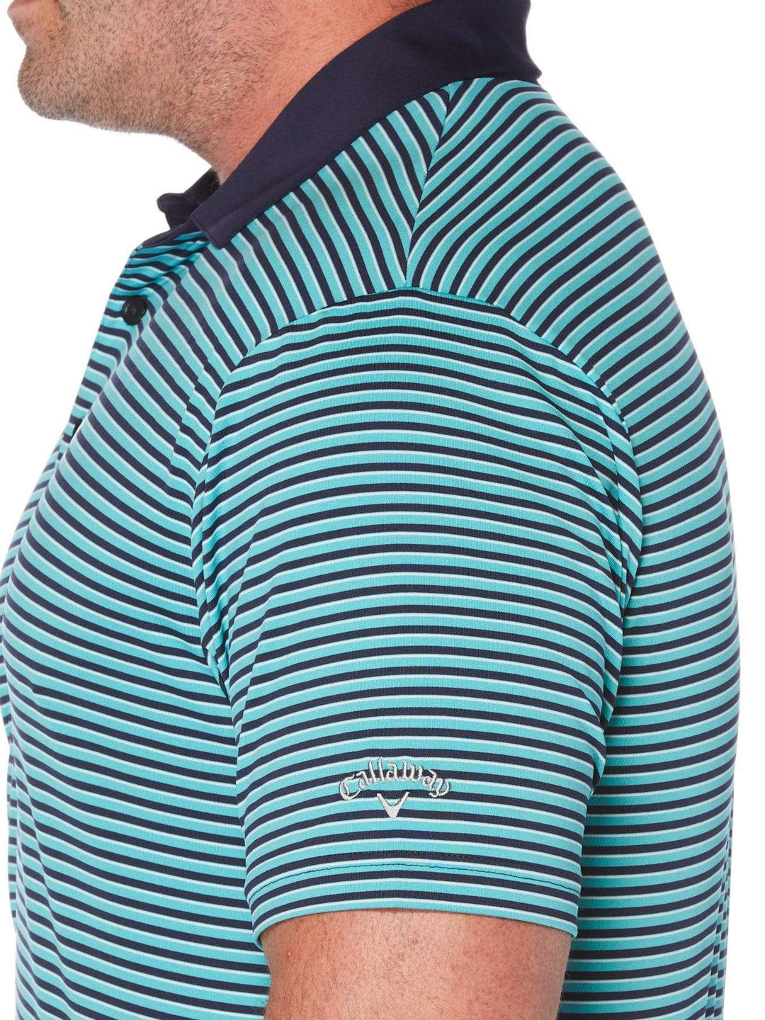 Big & Tall Refined 3-Color Stripe Polo-Polos-Callaway Apparel