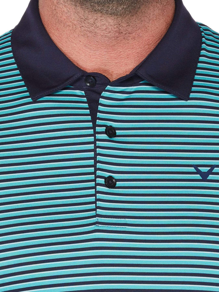 Big & Tall Refined 3-Color Stripe Polo-Polos-Callaway Apparel