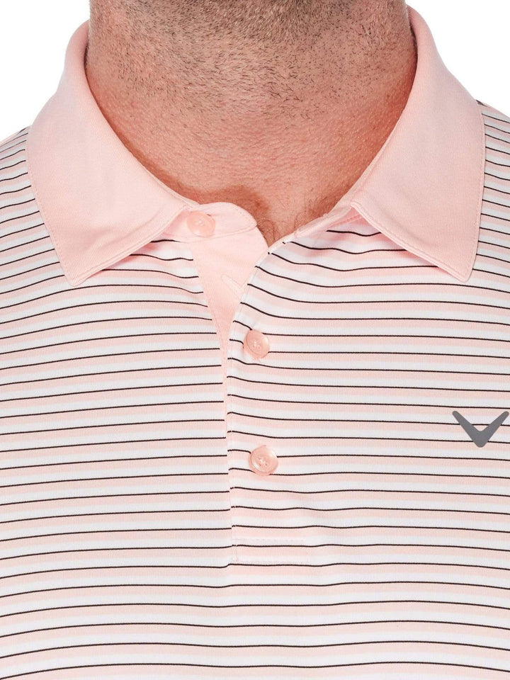 Big & Tall Refined 3-Color Stripe Polo-Polos-Callaway Apparel