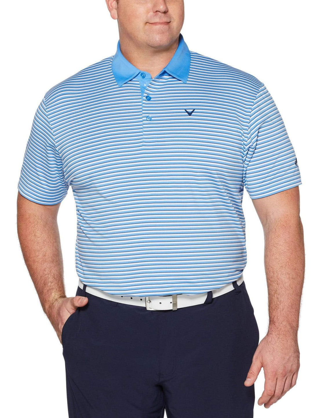 Big & Tall Refined 3-Color Stripe Polo-Polos-Marina-3X-Callaway Apparel