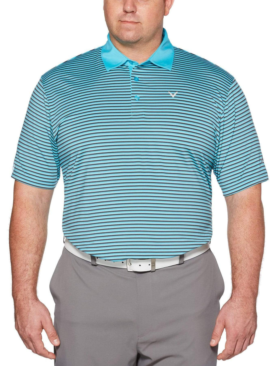 Big & Tall Refined 3-Color Stripe Polo-Polos-Scuba Blue-1X-Callaway Apparel