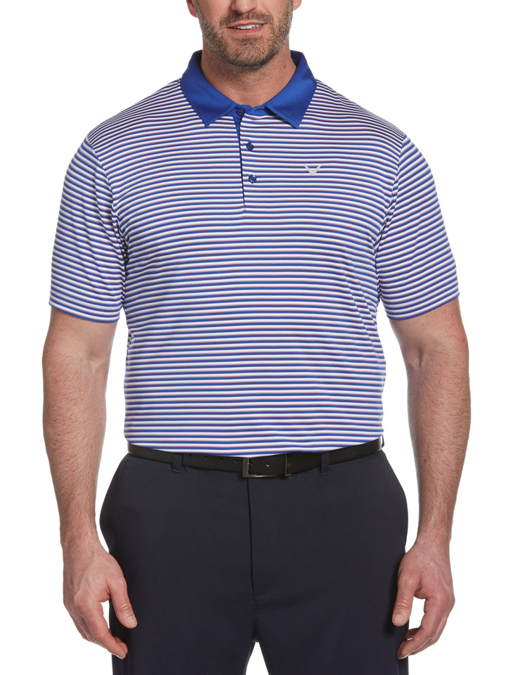Big & Tall Refined 3-Color Stripe Polo-Polos-Surf The Web-5X-Callaway