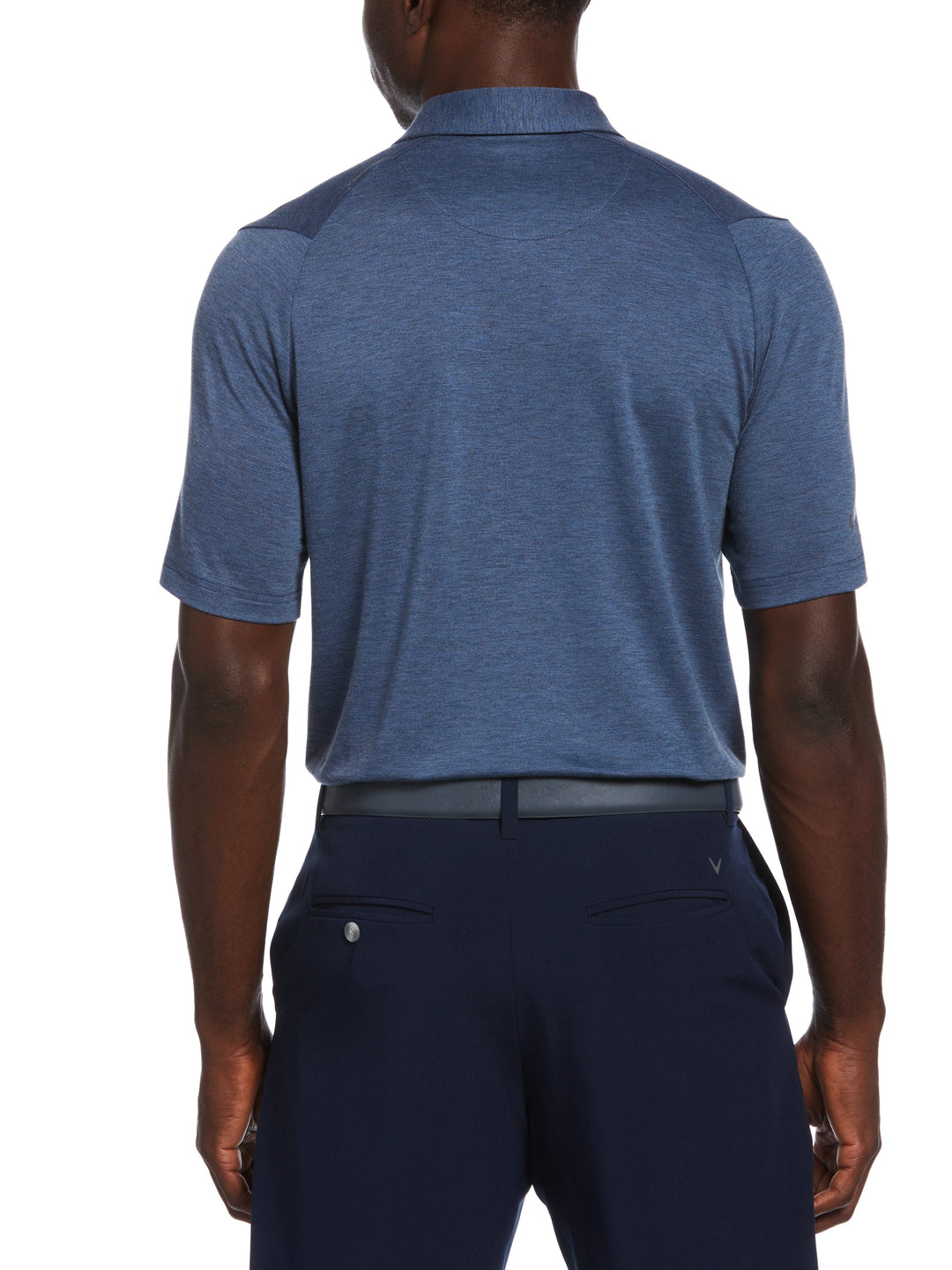 Soft Touch Color Block Golf Polo (Peacoat Heather) 