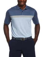 Soft Touch Color Block Golf Polo (Peacoat Heather) 