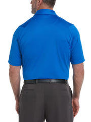 Big & Tall Solid Swing Tech Golf Polo Shirt (Magnetic Blue) 