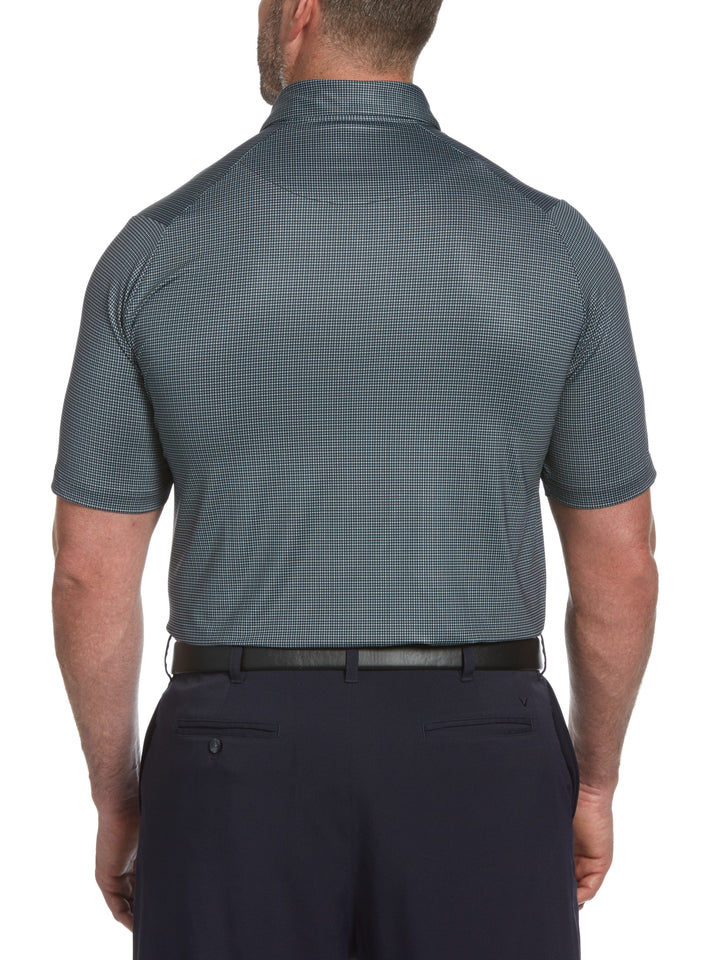 Big & Tall Tattersall Swing Tech Polo-Polos-Callaway