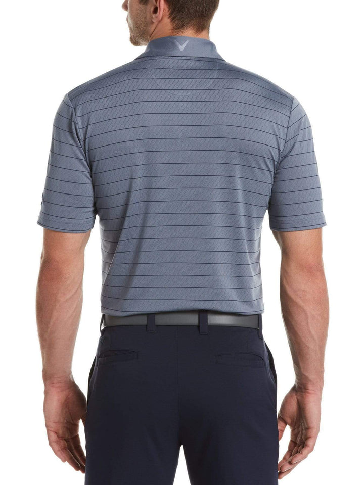 Big & Tall Ventilated Stripe Polo-Polos-Callaway Apparel