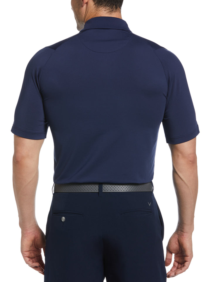 Yarn Dyed Energized Engineered Stripe Golf Polo (Peacoat) 