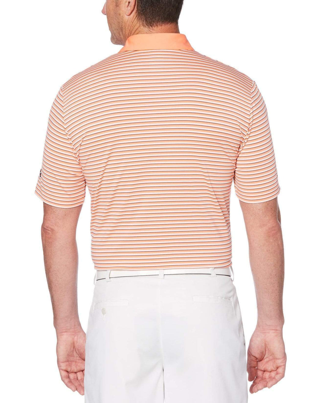Mens Refined 3-Color Yarn-Dyed Stripe Golf Polo Polos