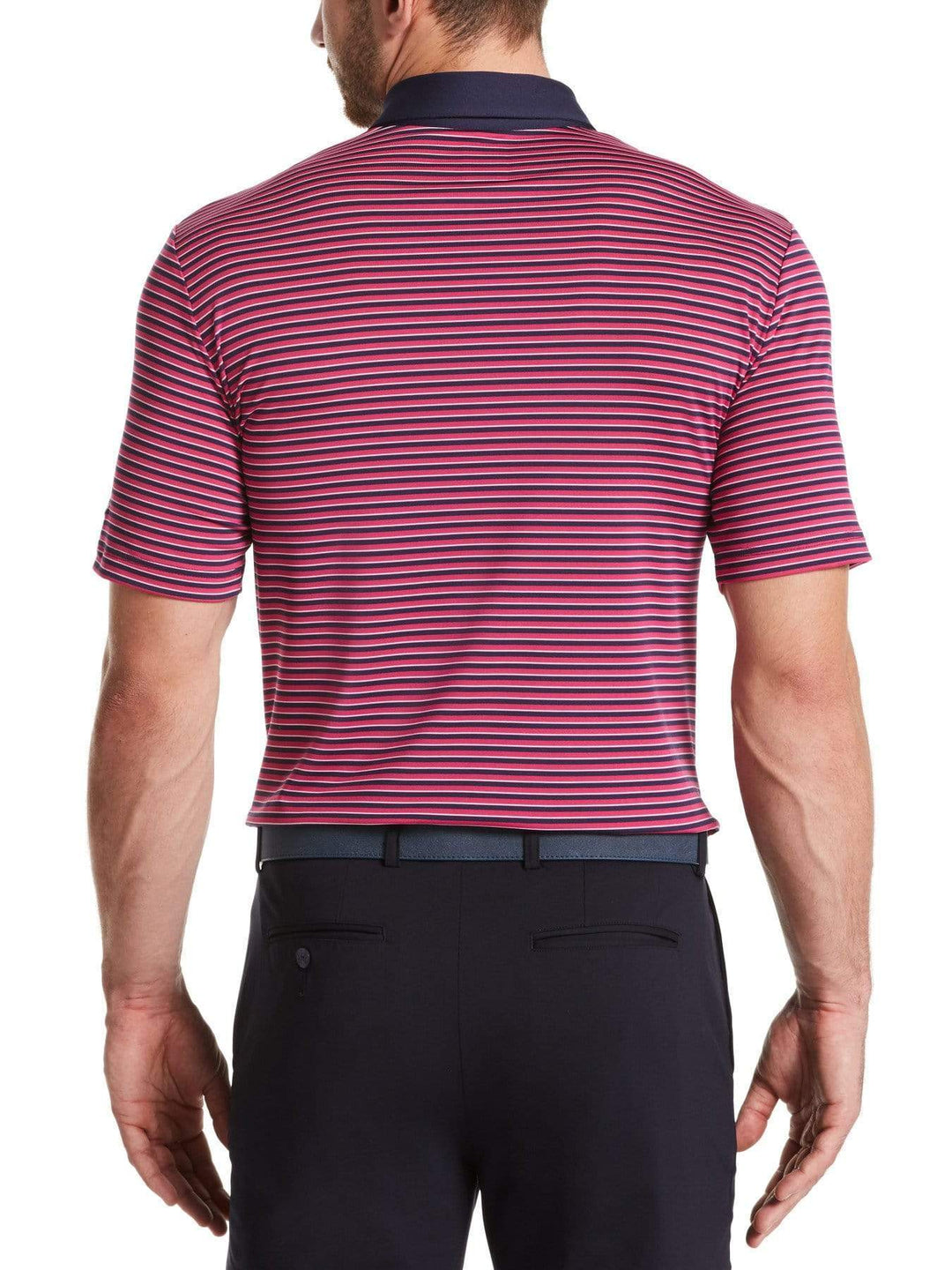 Mens Refined 3-Color Yarn-Dyed Stripe Golf Polo-Polos-Callaway Apparel