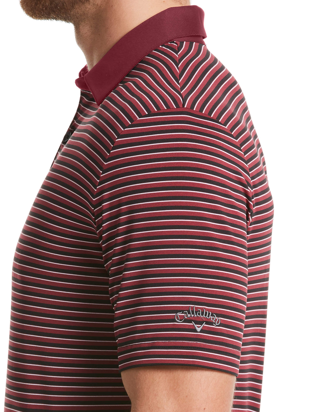 Mens 3-Color Stripe Golf Polo-Polos-Callaway