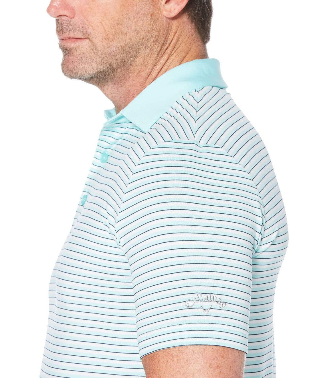 Mens 3-Color Stripe Golf Polo-Polos-Callaway Apparel