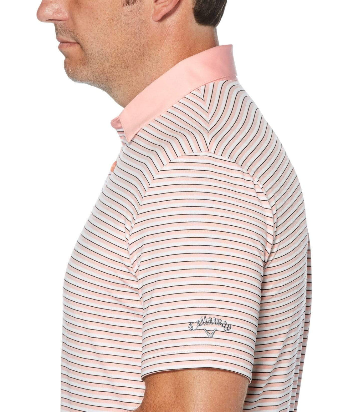 Mens 3-Color Stripe Golf Polo-Polos-Callaway Apparel
