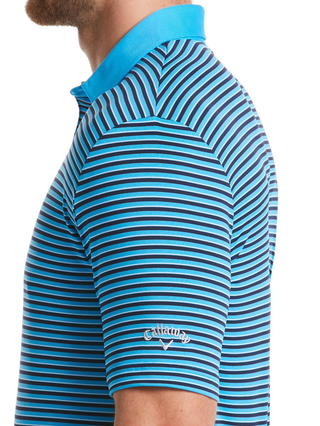 Mens 3-Color Stripe Golf Polo-Polos-Callaway