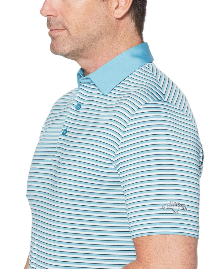 Mens 3-Color Stripe Golf Polo-Polos-Callaway Apparel