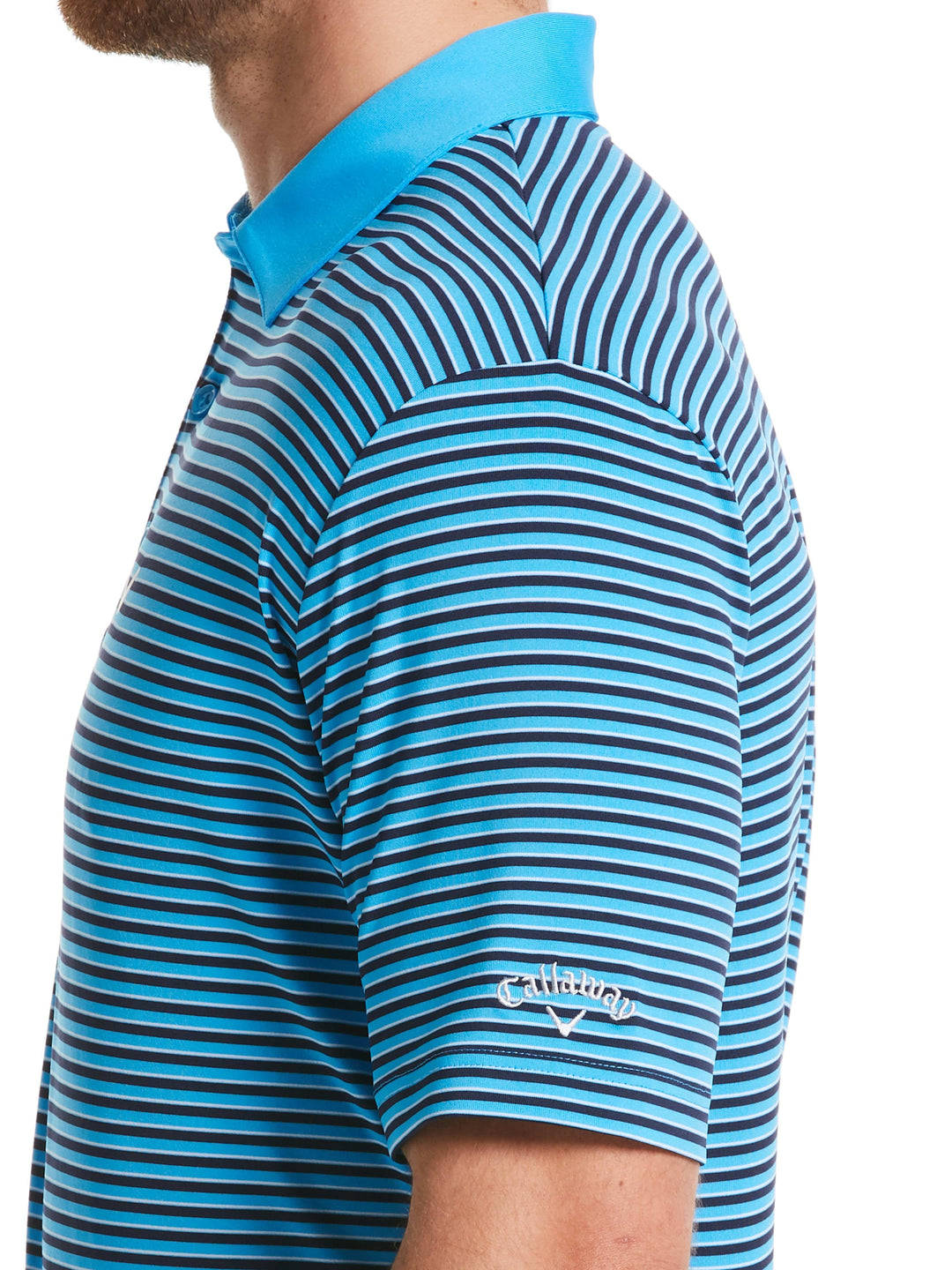 Mens Refined 3-Color Yarn-Dyed Stripe Golf Polo-Polos-Callaway