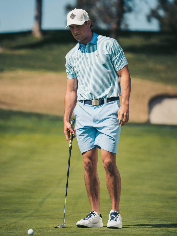 Mens Refined 3-Color Yarn-Dyed Stripe Golf Polo-Polos-Callaway Apparel