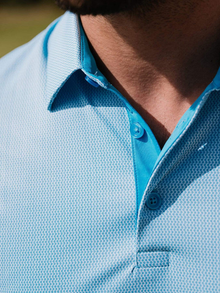 Mens Allover Micro Print Swing Tech Polo-Polos-Callaway Apparel