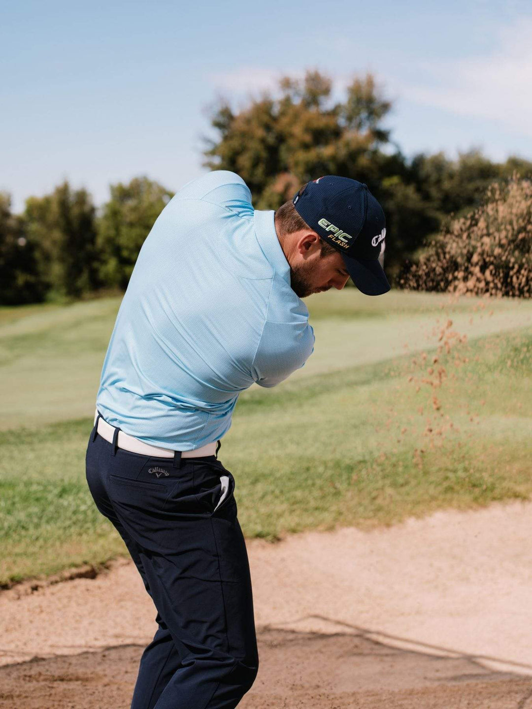 Mens Allover Micro Print Swing Tech Polo-Polos-Callaway Apparel