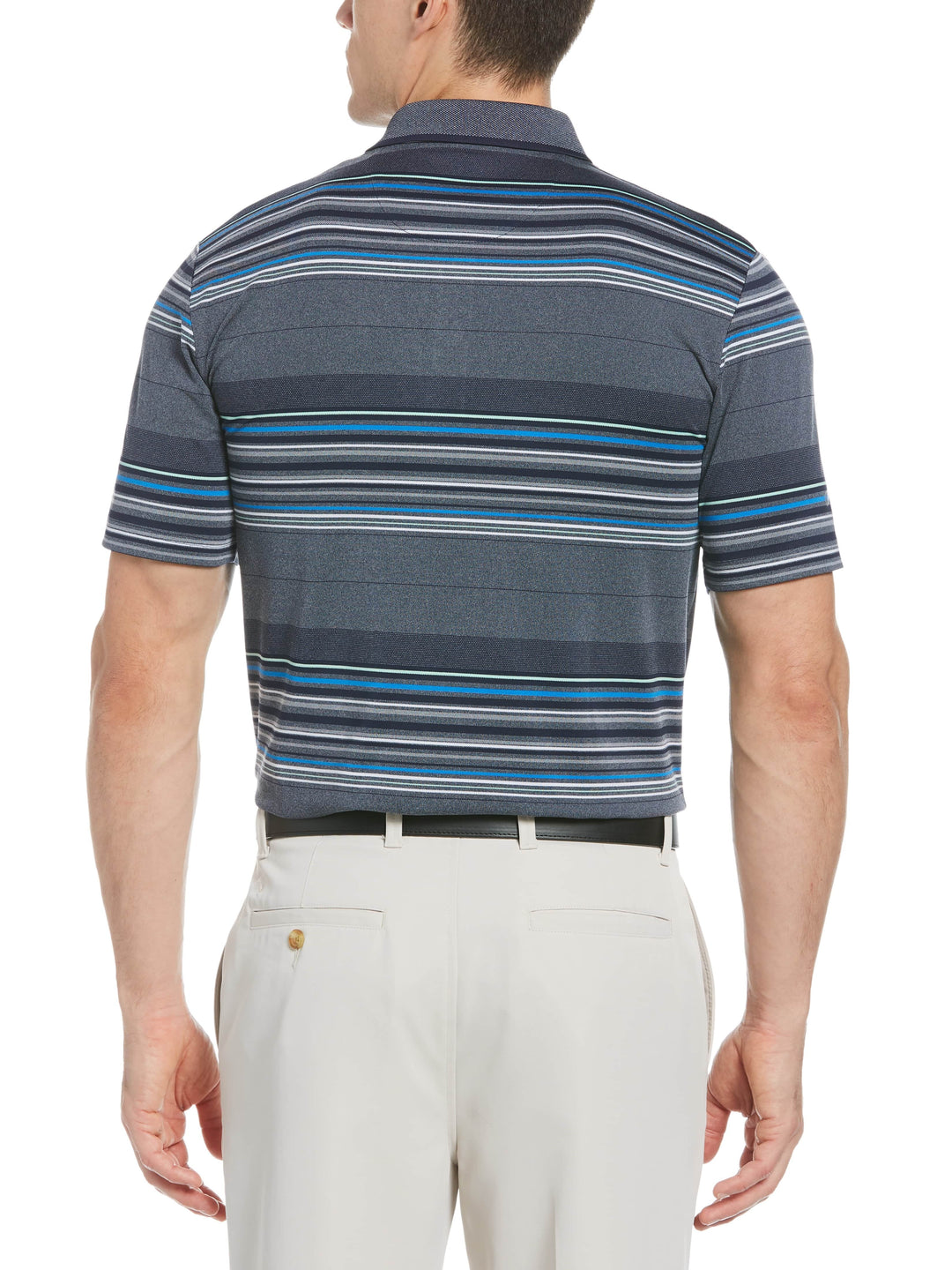 Mens Allover Stripe Oxford Polo-Polos-Callaway