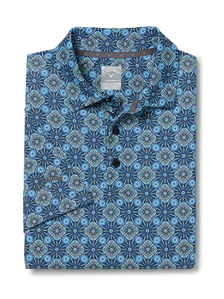 Artisan Foulard Print Golf Polo (Peacoat) 