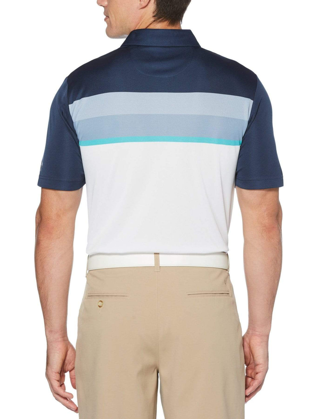 Mens Birdseye Color Block Chest Stripe Polo-Polos-Peacoat-XXL-Callaway