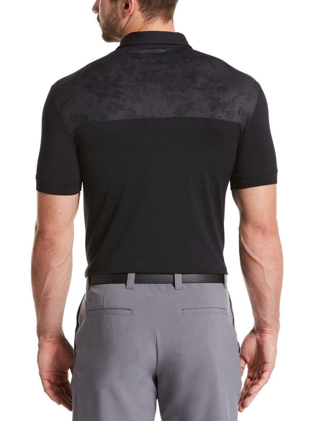 Mens Callaway X Camo Print Polo with Chevron-Polos-Callaway Apparel