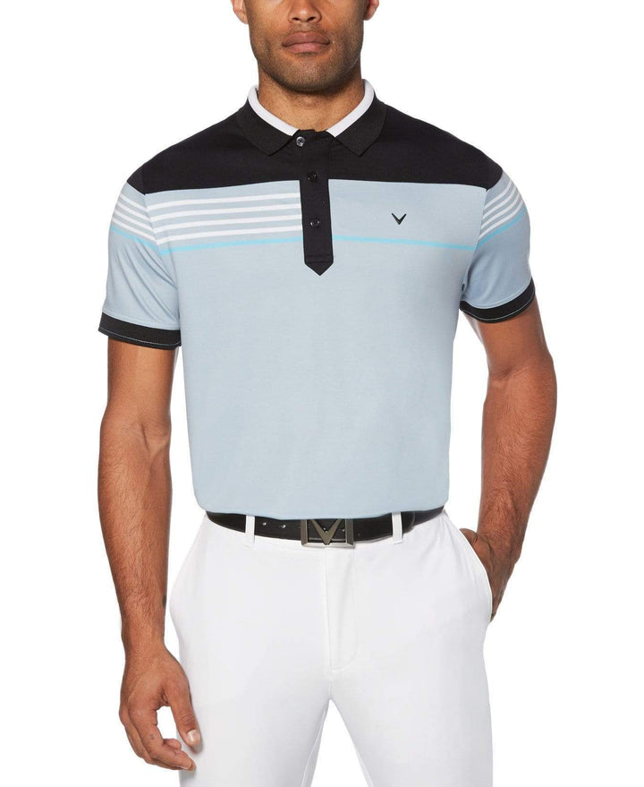 Mens Callaway X Color Block Polo Polos Dusty Blue / XL