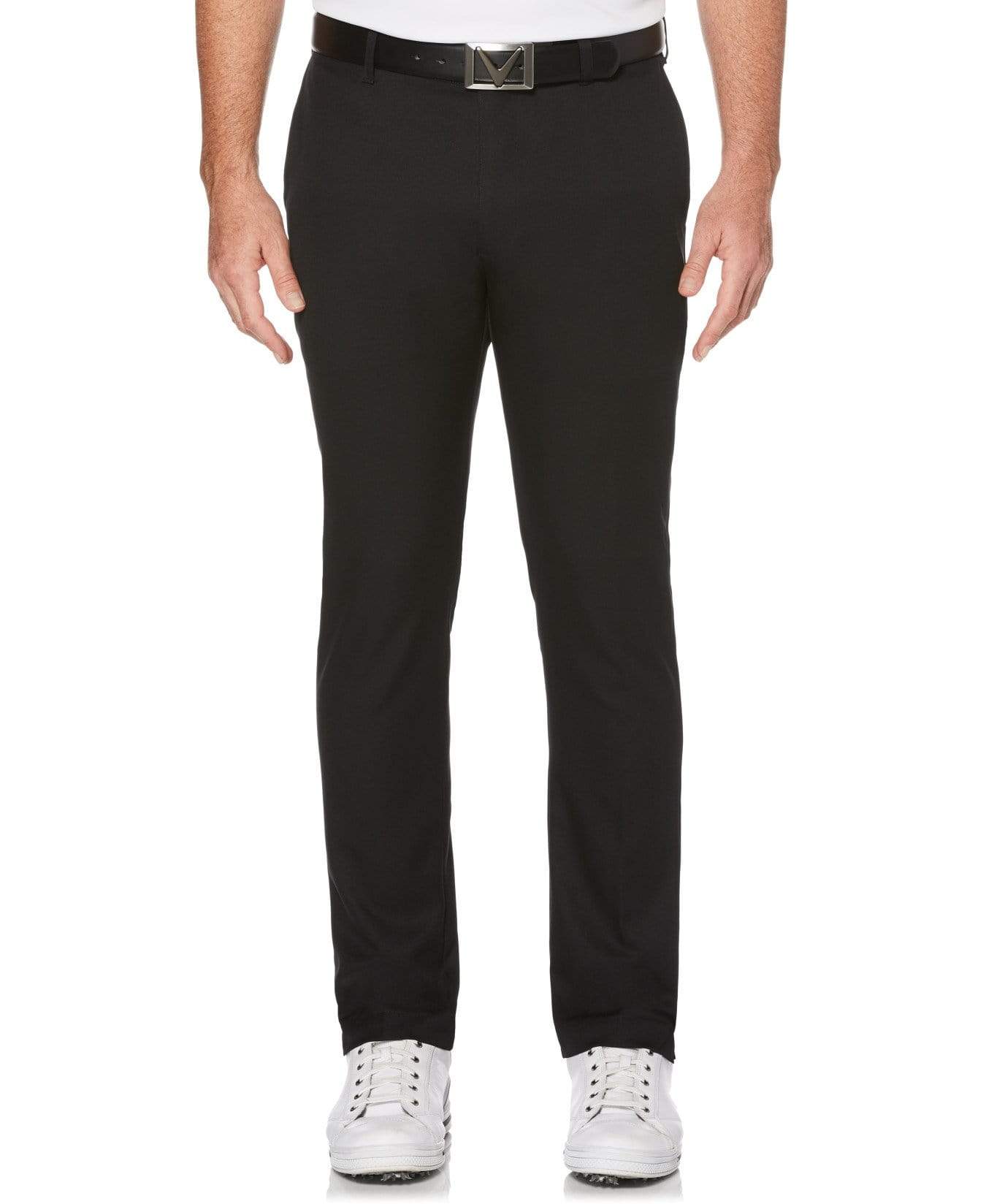 Callaway 黒 スリムフィット パンツ LL Mens Callaway X Lightweight Tech Golf Pant with Active Waistband