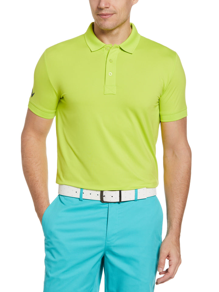 X Series Solid Ribbed Polo (Lime Punch) 