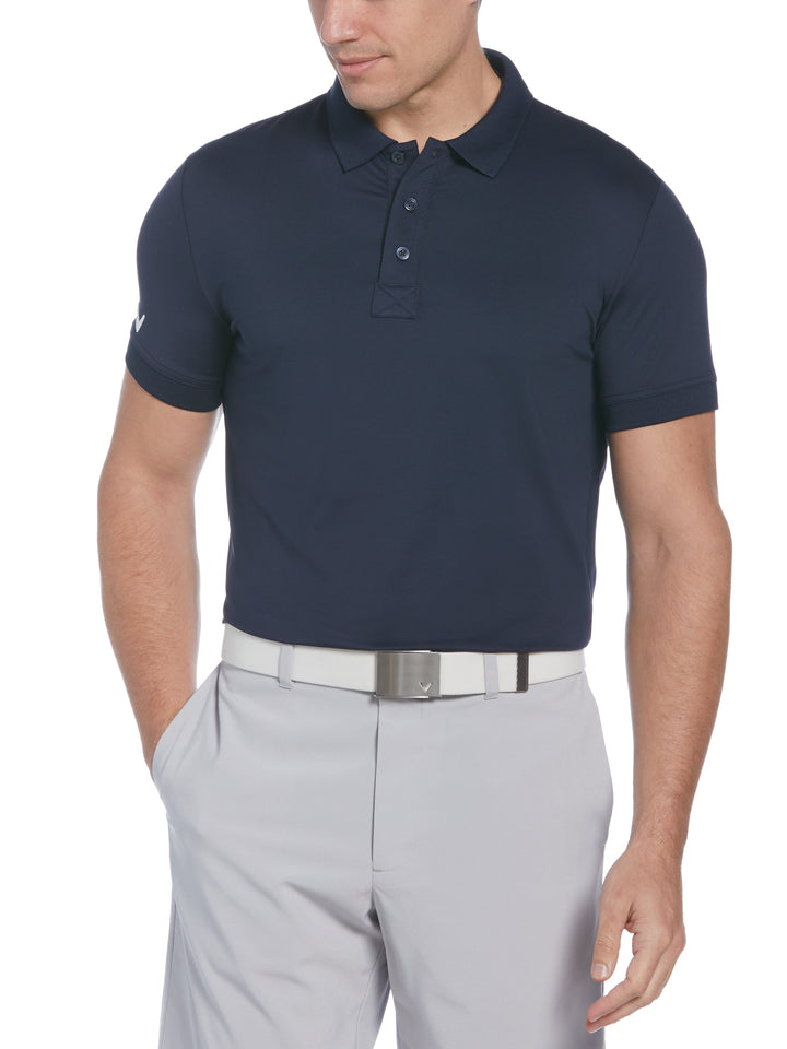 Callaway X Series Solid Ribbed Polo (Navy Blazer) 