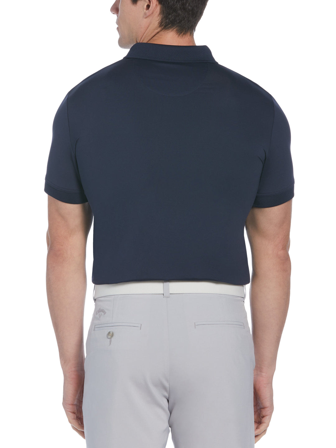 X Series Solid Ribbed Polo (Navy Blazer) 