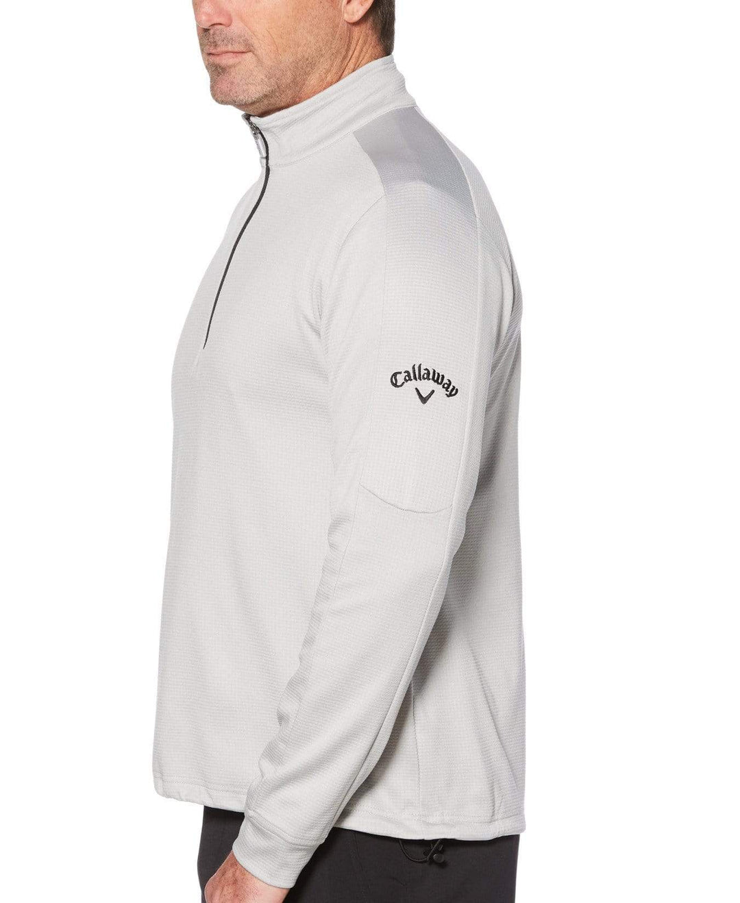 Mens Callaway X Thermal Heathered Waffle Fleece Mid-Layer-Jackets-Callaway Apparel