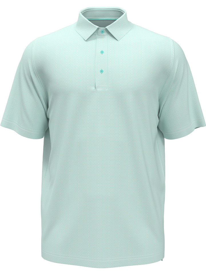 Mens Chevron Foulard Print Golf Polo-Polos-Aruba Blue-XXXL-Callaway