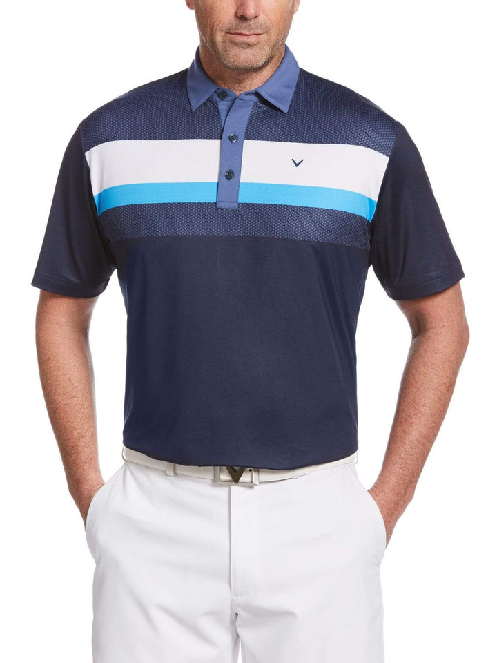 Mens Colorblock Polo Polos Peacoat / XXXL