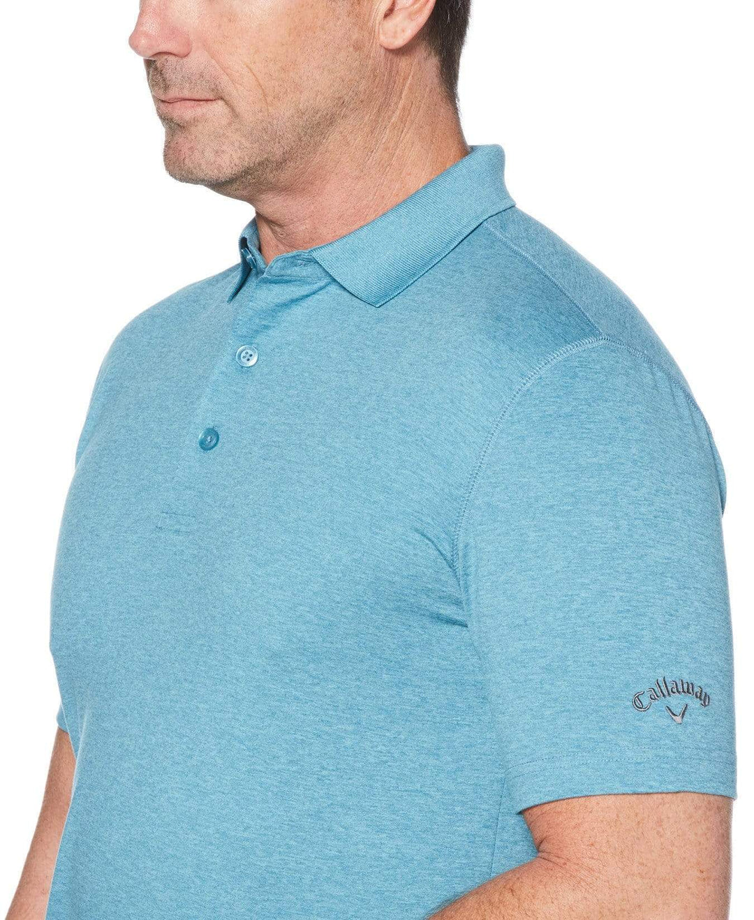 Mens Cooling Heathered Polo Polos