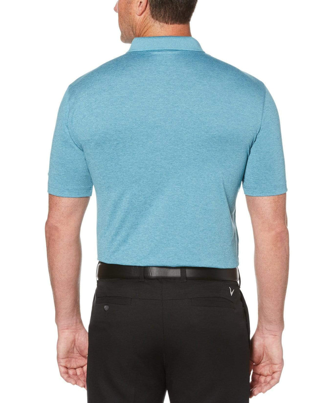 Mens Cooling Heathered Polo with Chevron Polos