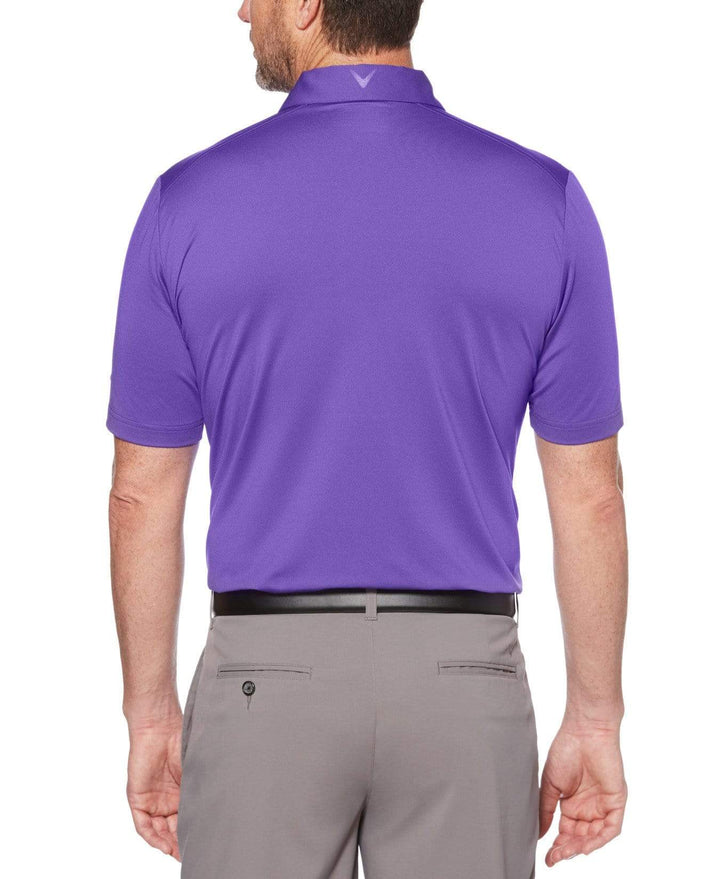 Mens Cooling Micro Hex Polo With Chevron Polos