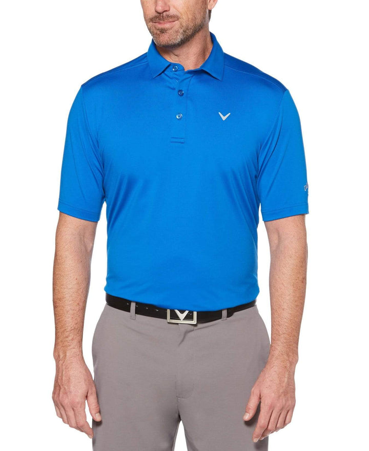 Mens Cooling Micro Hex Polo With Chevron Polos Magnetic Blue / L